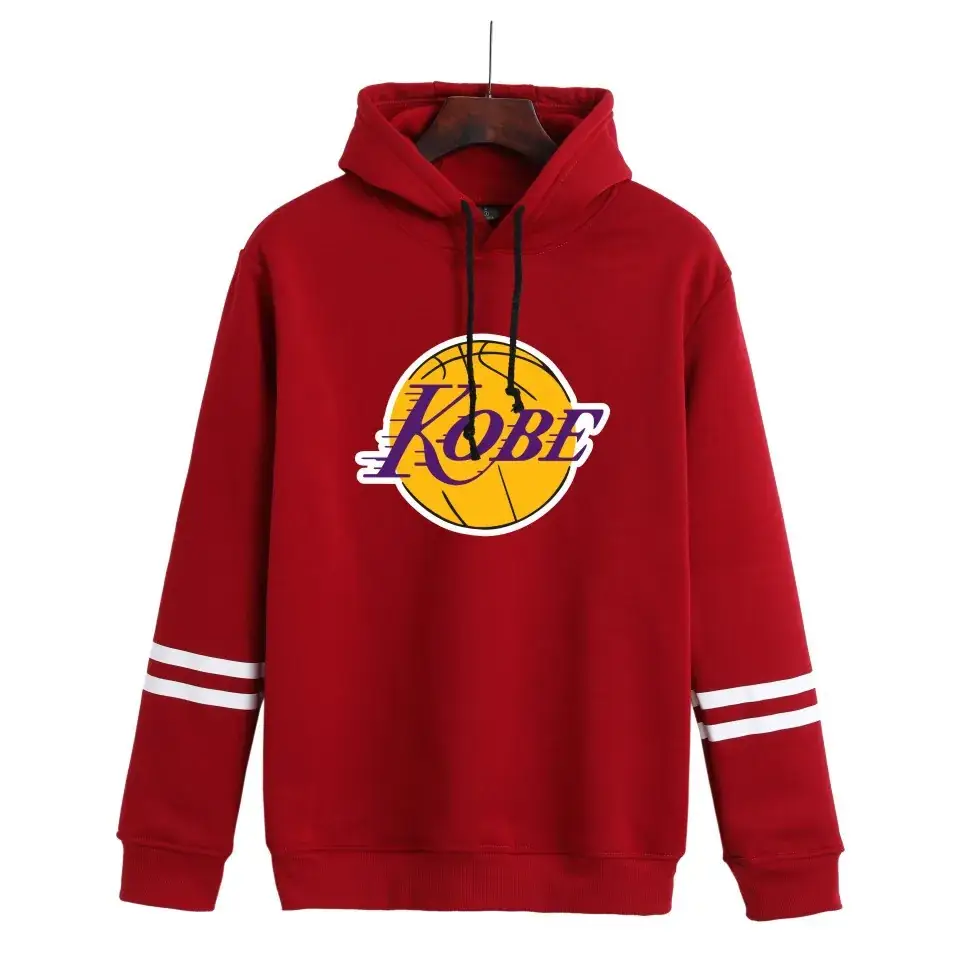 Men Grey Basketball Logo Fleece Hoodie Long Sleeve - Image 16