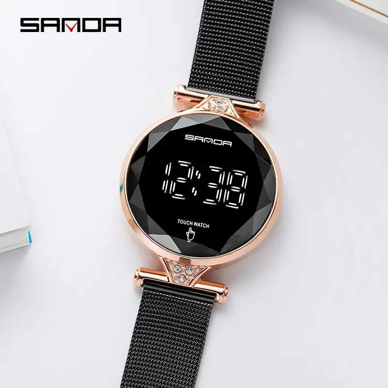 Sanda Multi-Functional Electronic Watch with Mesh Belt - Image 8