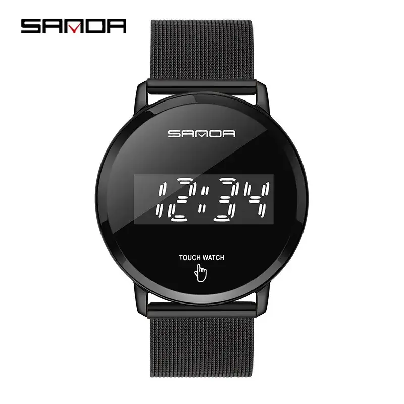 Sanda Touch Screen Watch Blue Mesh Waterproof - Image 2