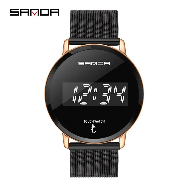 Sanda Touch Screen Watch Blue Mesh Waterproof - Image 5