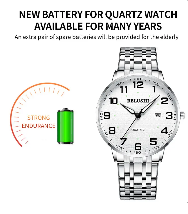Belushi Wholesale Large Digital Luminous Elderly Couple's Watch Waterproof Quartz Watch for Women and Men — feature 10