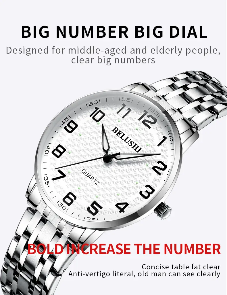 Belushi Wholesale Large Digital Luminous Elderly Couple's Watch Waterproof Quartz Watch for Women and Men — feature 5