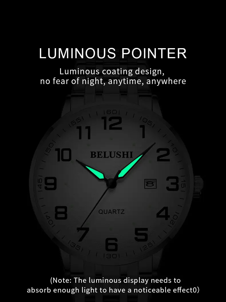 Belushi Wholesale Large Digital Luminous Elderly Couple's Watch Waterproof Quartz Watch for Women and Men — feature 9