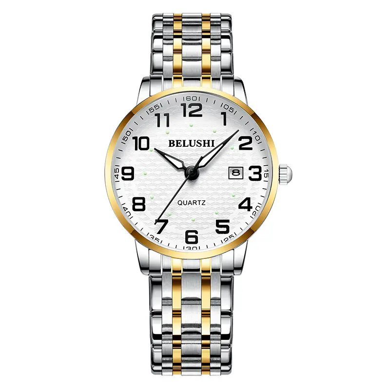 B- 558 women's gold shell White Gold steel belt