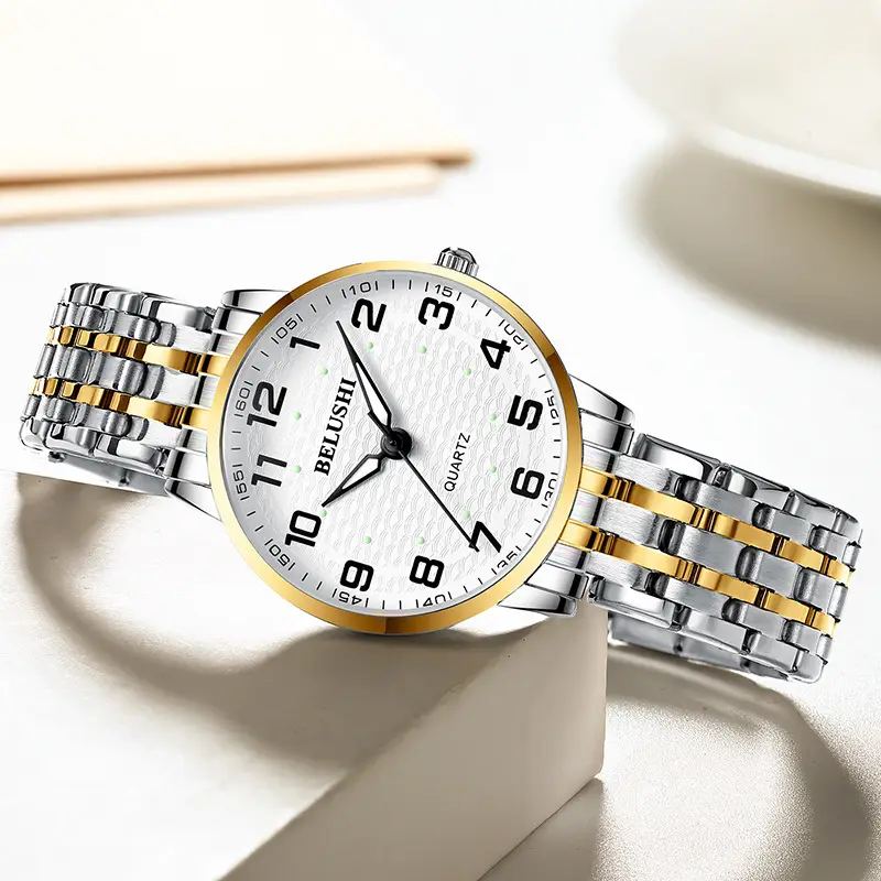 B- 559 women's gold shell White Gold steel belt