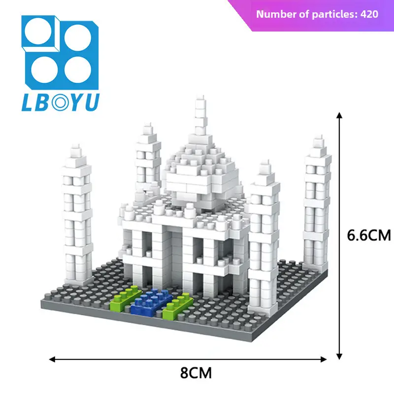 Lepuyu Iron Tower Taj Mahal Building Blocks for Kids - Image 3