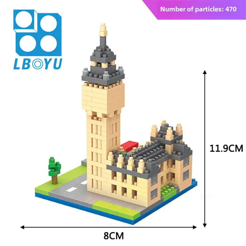 Lepuyu Iron Tower Taj Mahal Building Blocks for Kids - Image 4