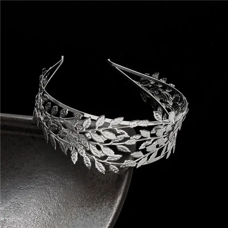Silver Leaf Hairband for Women & Men - Image 2