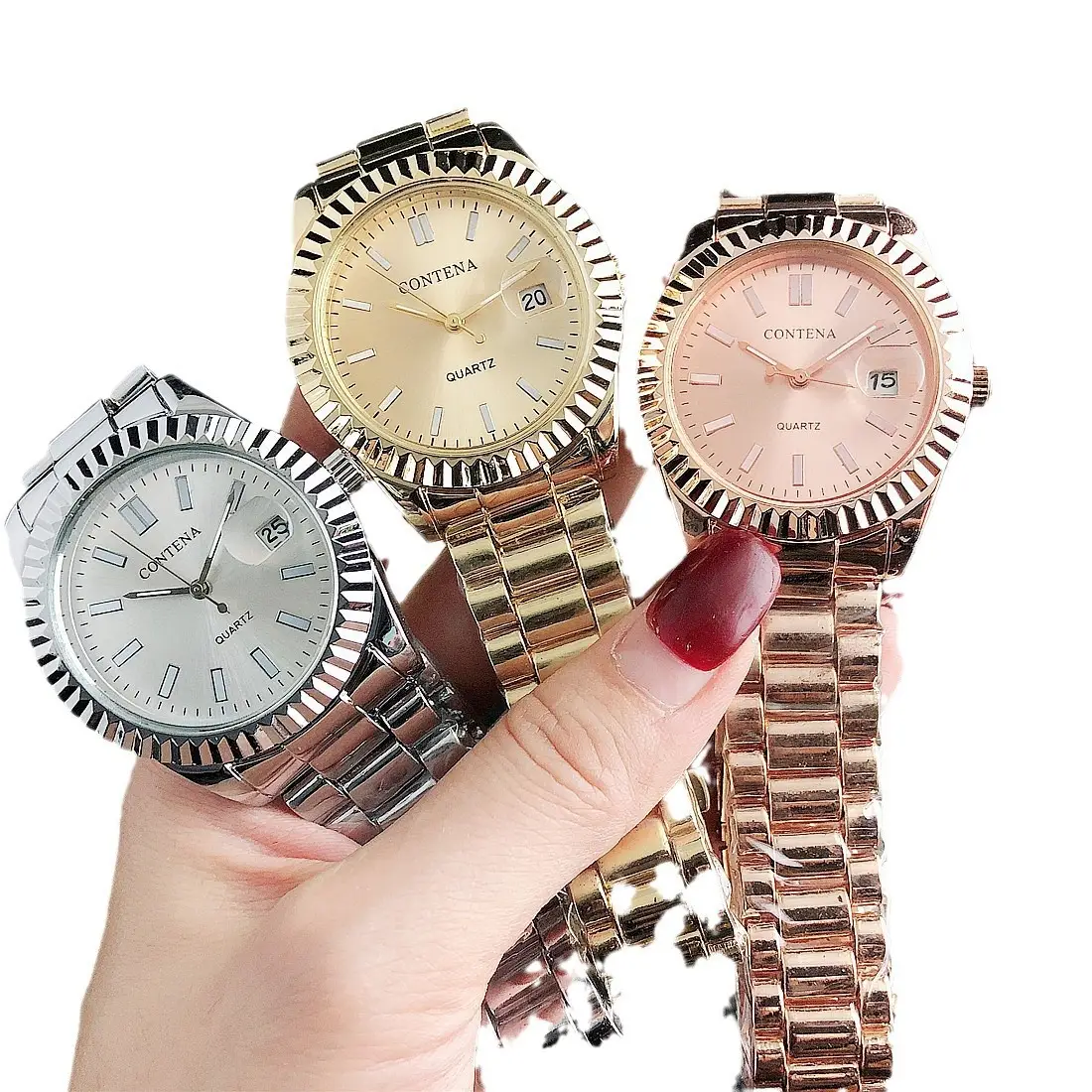 Women's Rose Gold Quartz Watch with Crystal Band - Image 10