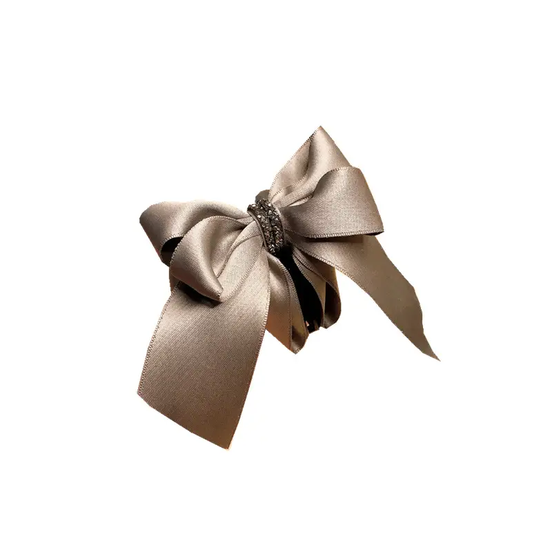 Elegant Satin Crystal Hair Clips for Women