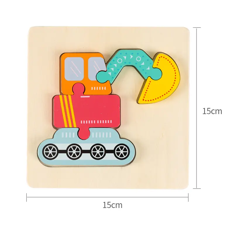 Wooden 3D Puzzle Toy for Kids Educational Building Blocks