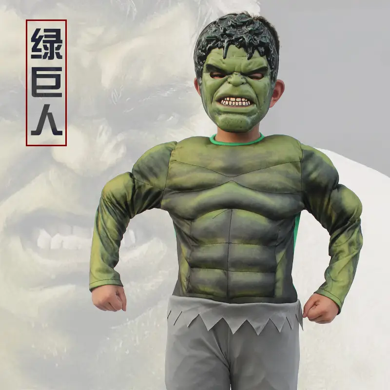 Children's Masquerade Costume Thor Hulk Anime Suit Red Blue - Image 11