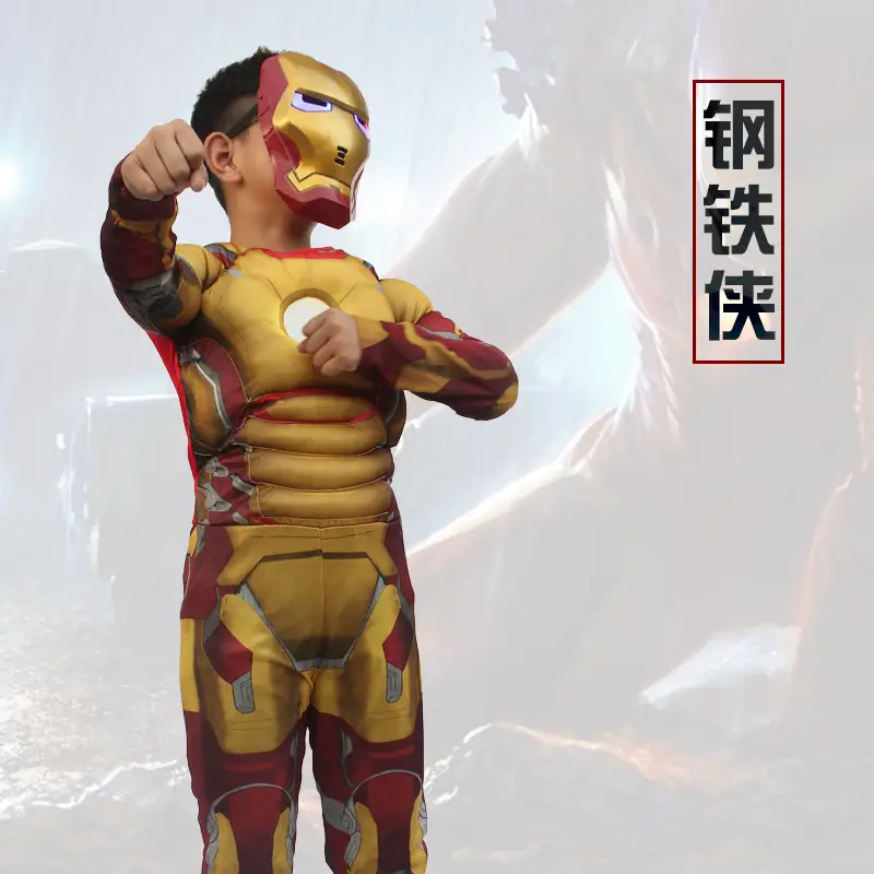 Children's Masquerade Costume Thor Hulk Anime Suit Red Blue - Image 6