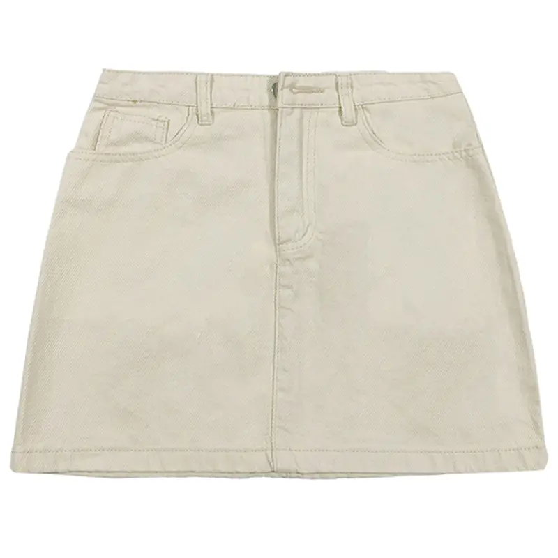 Pure Cotton High Waist Slimming Skirt Women Pink