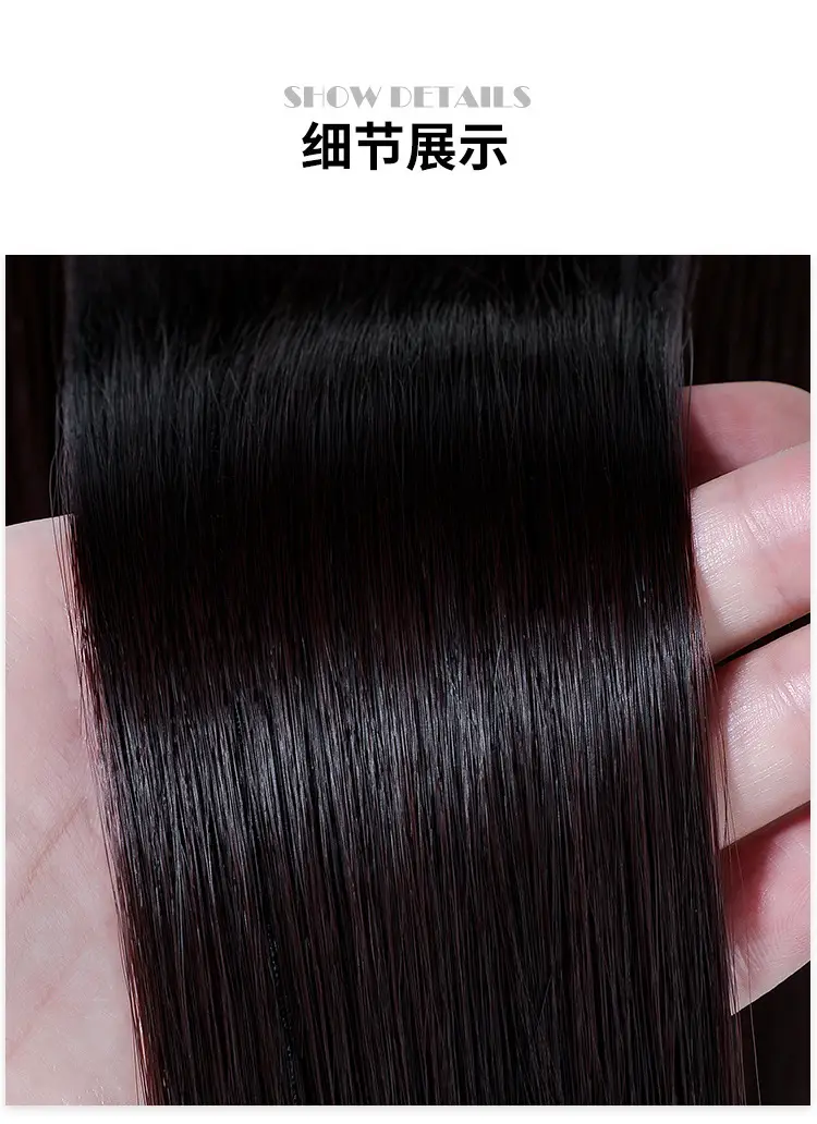 Long Curly Hair Wig with Hat Integrated — feature 18