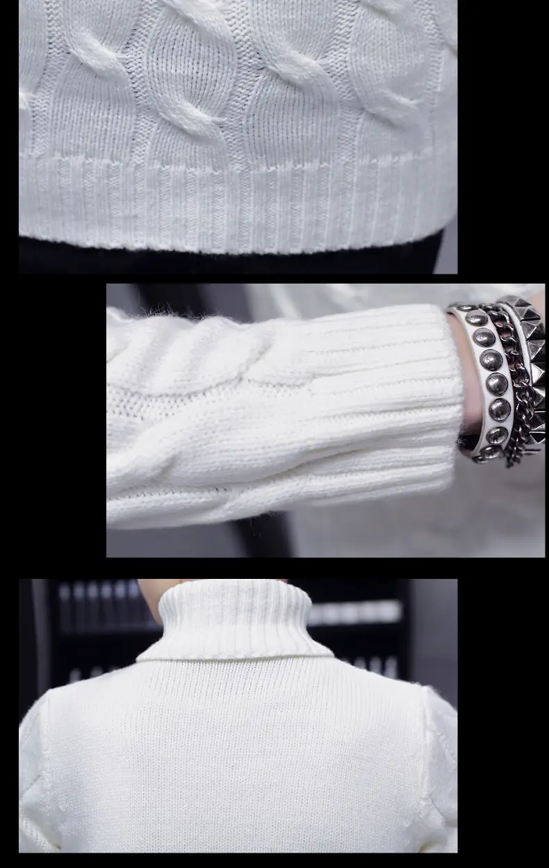 Winter Men's Black Turtleneck Knit Pullover — feature 21