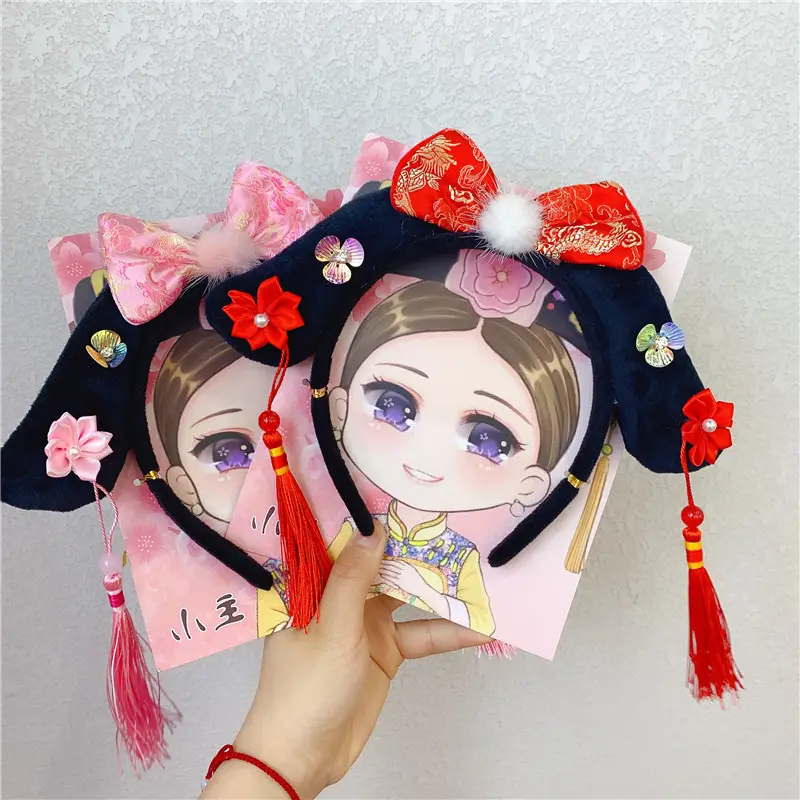 New Year Chinese Princess Hairband with Butterfly & Tassel - Image 19