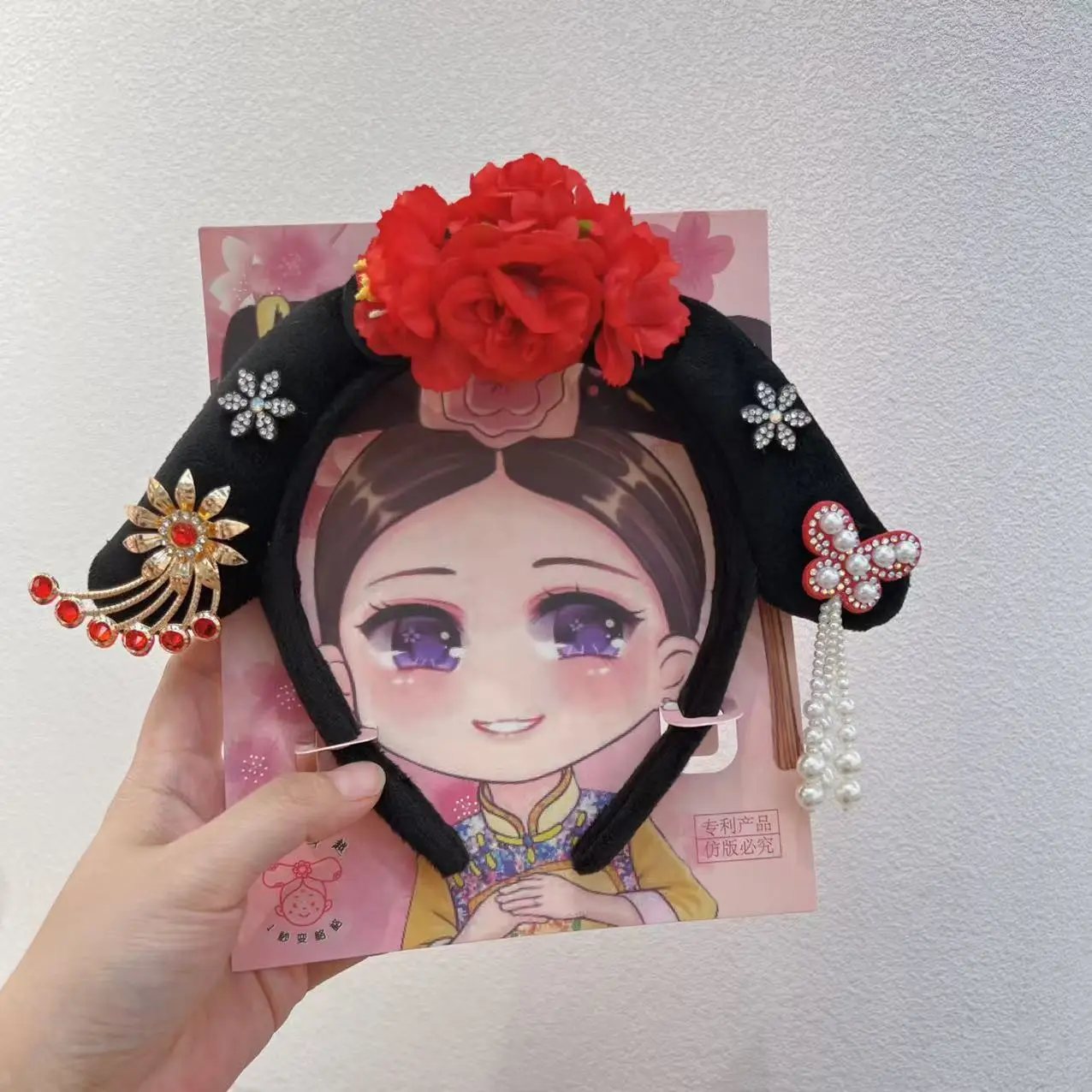 New Year Chinese Princess Hairband with Butterfly & Tassel - Image 2