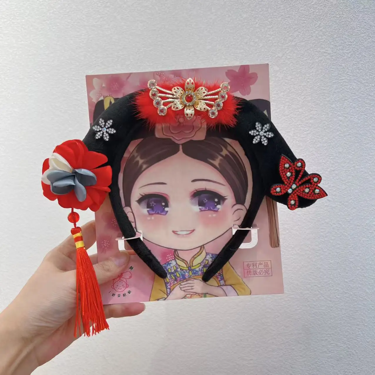 New Year Chinese Princess Hairband with Butterfly & Tassel - Image 4
