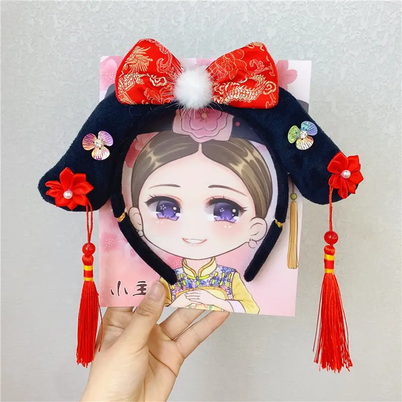 New Year Chinese Princess Hairband with Butterfly & Tassel - Image 7