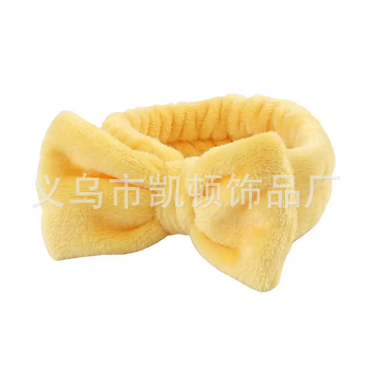 Yellow Fleece Bow Headscarf for Girls Boys