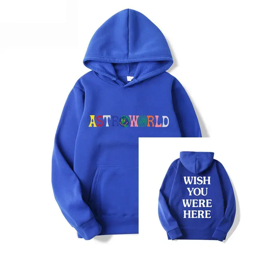 Men & Women Printed Hoodie Set Yellow Strong World Wash You Were Here - Image 5