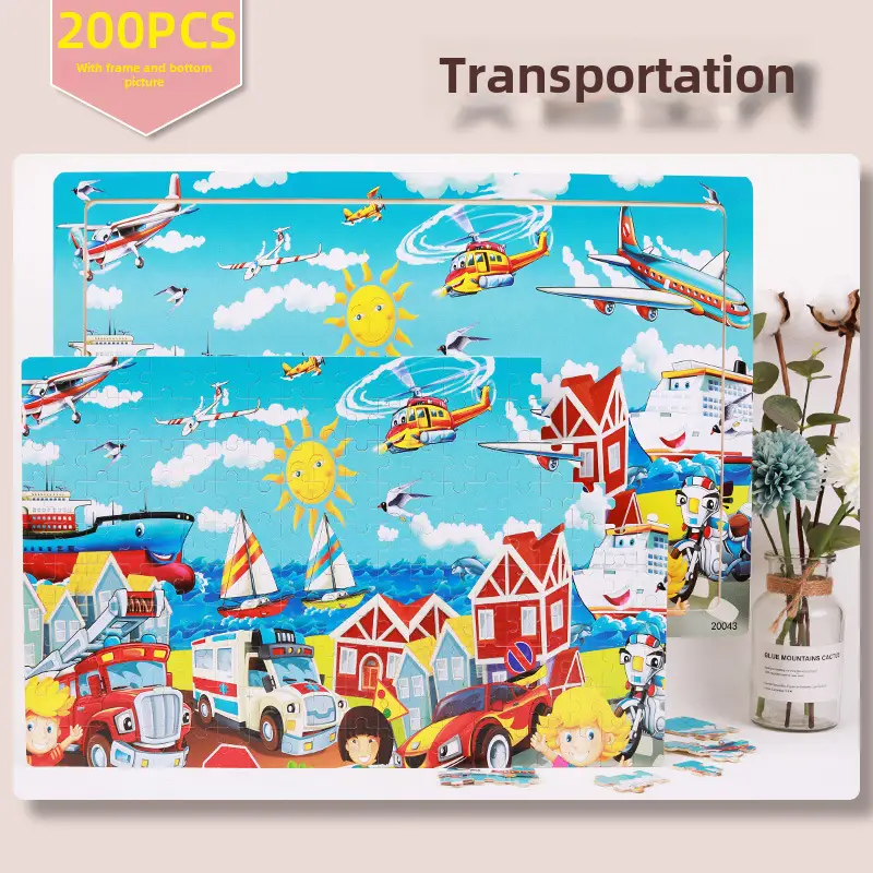 200 Pieces Wooden Dino Puzzle Toy for Kids - Image 10