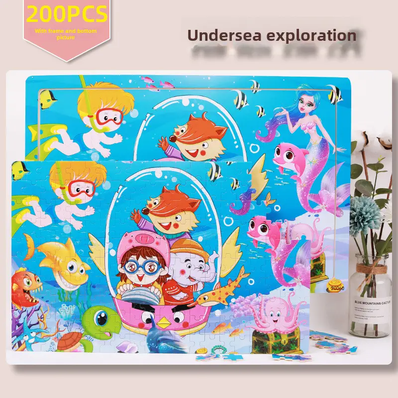 200 Pieces Wooden Dino Puzzle Toy for Kids - Image 13