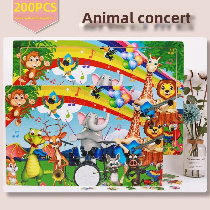 200 Pieces Wooden Dino Puzzle Toy for Kids - Image 15