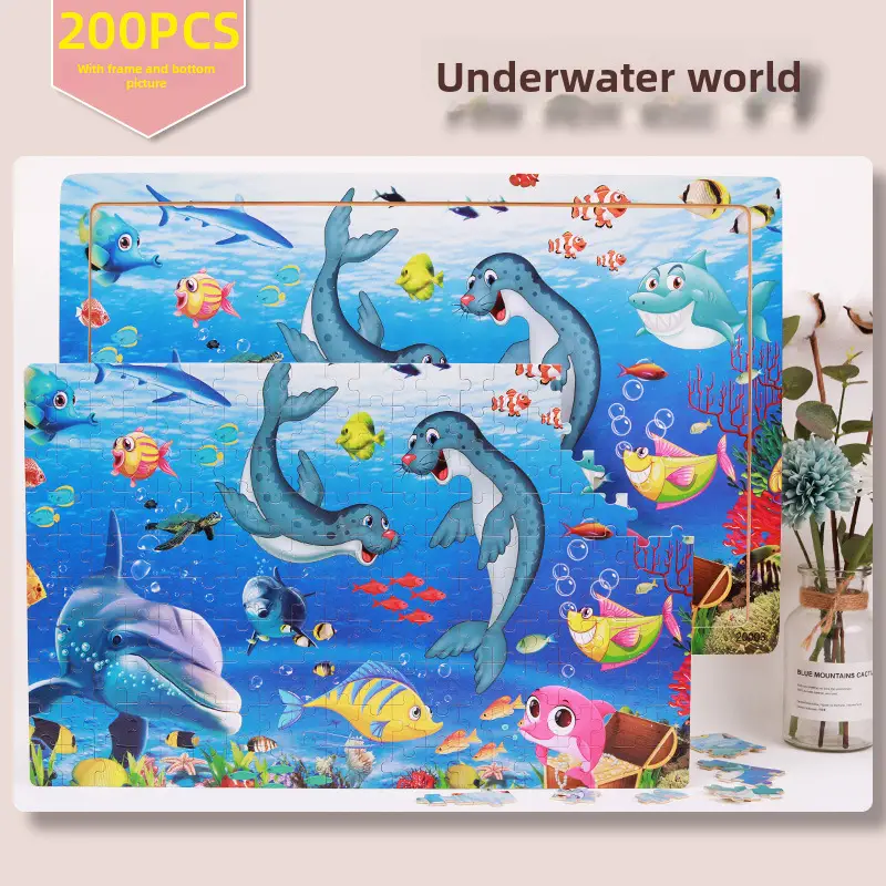 200 Pieces Wooden Dino Puzzle Toy for Kids - Image 4