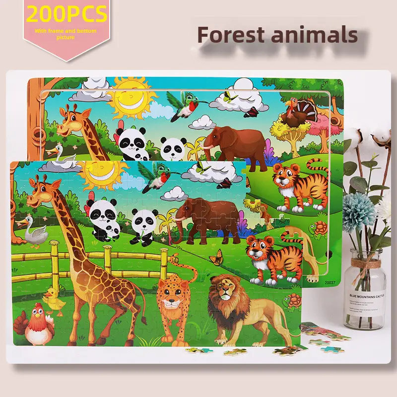 200 Pieces Wooden Dino Puzzle Toy for Kids - Image 7