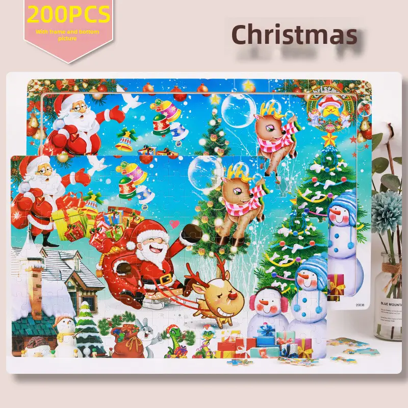 200 Pieces Wooden Dino Puzzle Toy for Kids - Image 8