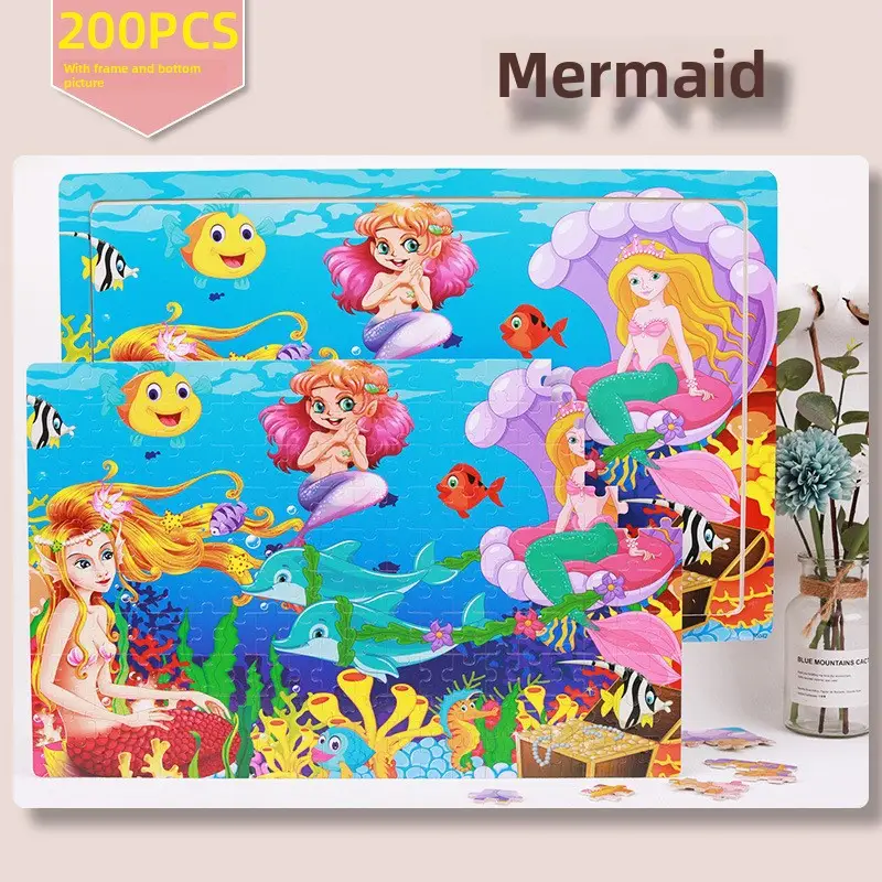 200 Pieces Wooden Dino Puzzle Toy for Kids - Image 9