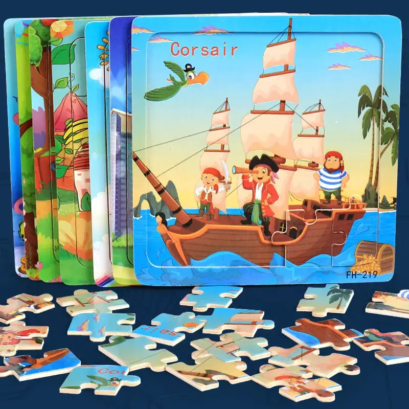 Wooden Cartoon Puzzle for Kids 20 Pcs - Image 58