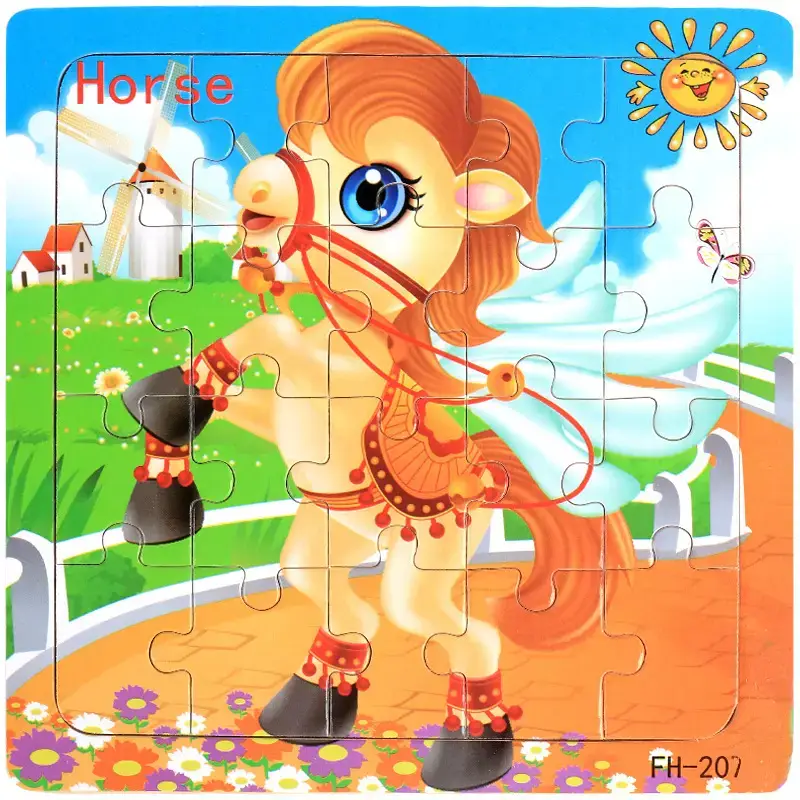 Wooden Cartoon Puzzle for Kids 20 Pcs - Image 13
