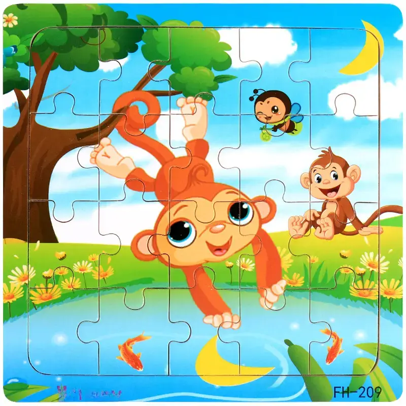 Wooden Cartoon Puzzle for Kids 20 Pcs - Image 15