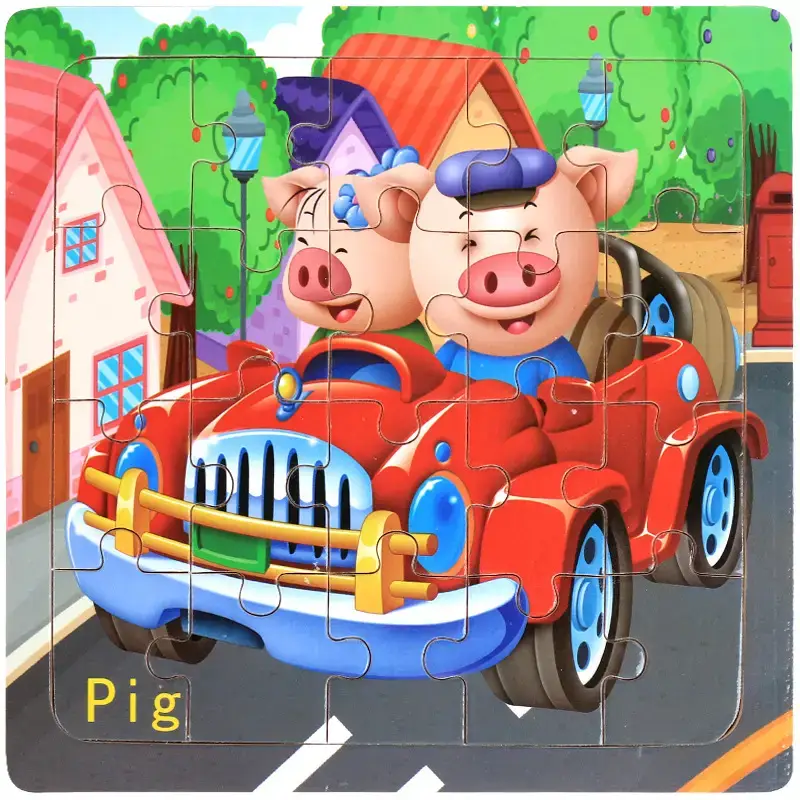 Wooden Cartoon Puzzle for Kids 20 Pcs - Image 18