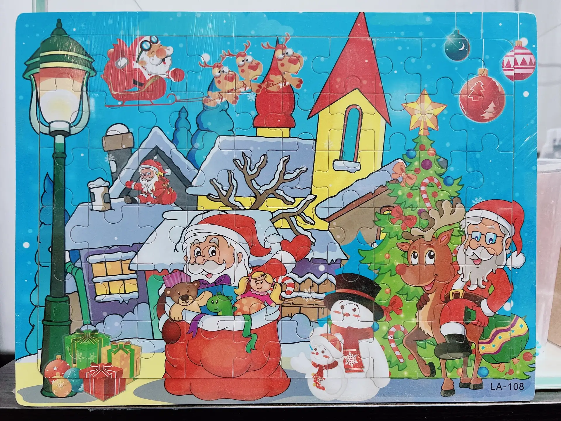 Wooden Jigsaw Puzzle for Kids 60 Pieces Educational Building Toy - Image 34