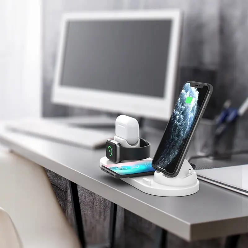 Six-In-One Wireless Charger for Apple iPhone & Watch