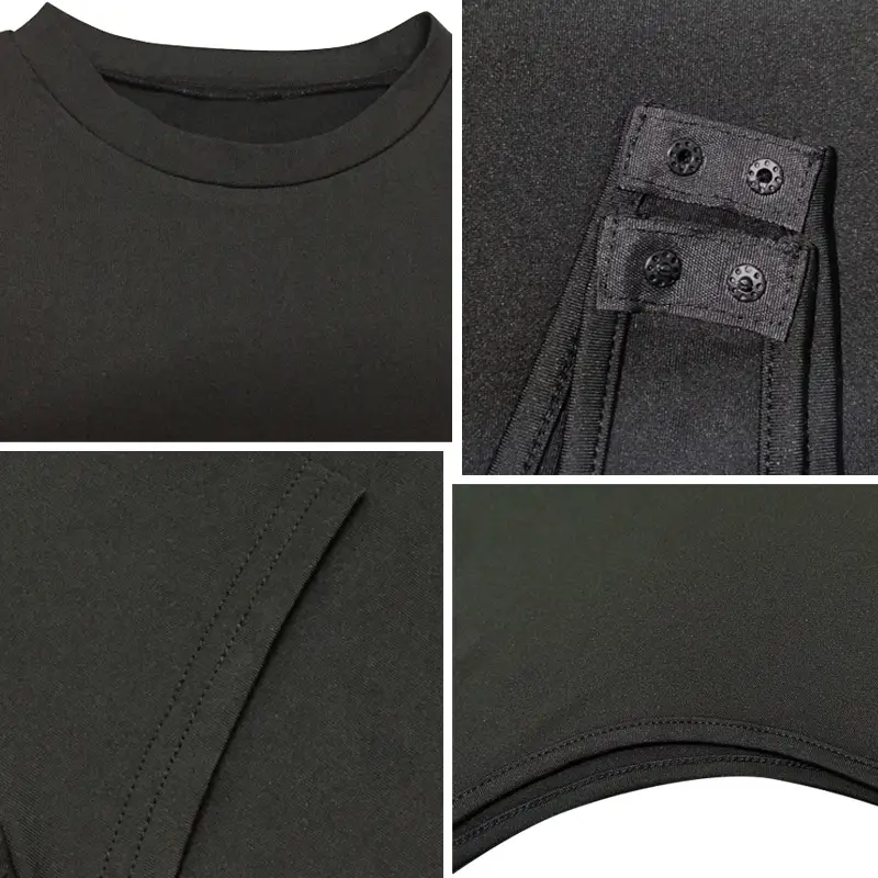 2025 Black Short Sleeve Women's Bodysuit Jump Suit - Image 13