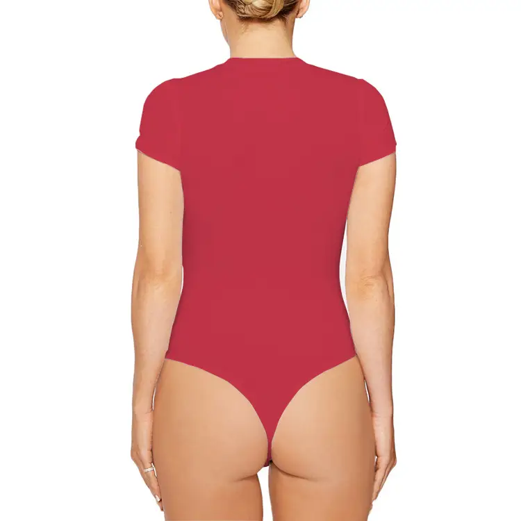 2025 Black Short Sleeve Women's Bodysuit Jump Suit — feature 19