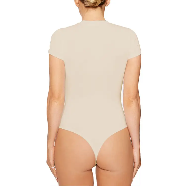 2025 Black Short Sleeve Women's Bodysuit Jump Suit — feature 25