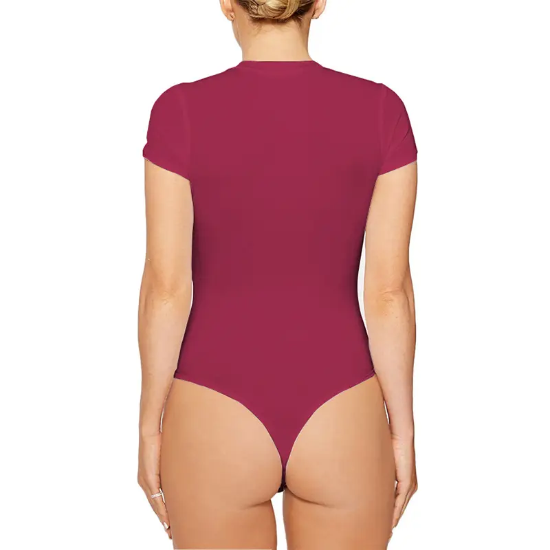 2025 Black Short Sleeve Women's Bodysuit Jump Suit — feature 34