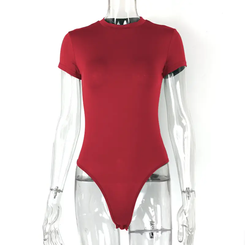 2025 Black Short Sleeve Women's Bodysuit Jump Suit - Image 3
