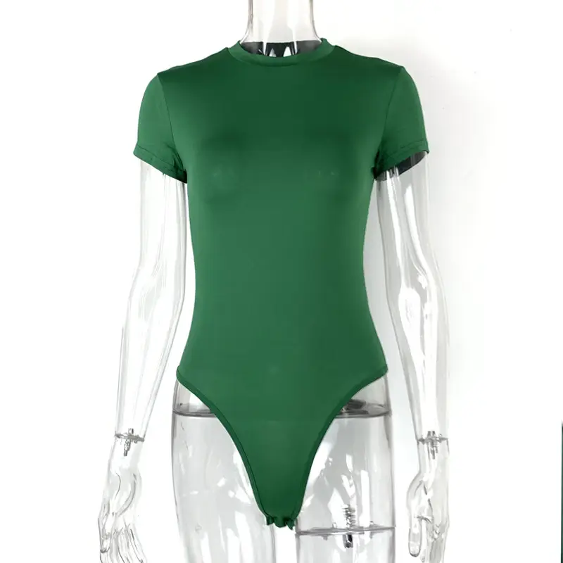 2025 Black Short Sleeve Women's Bodysuit Jump Suit - Image 4
