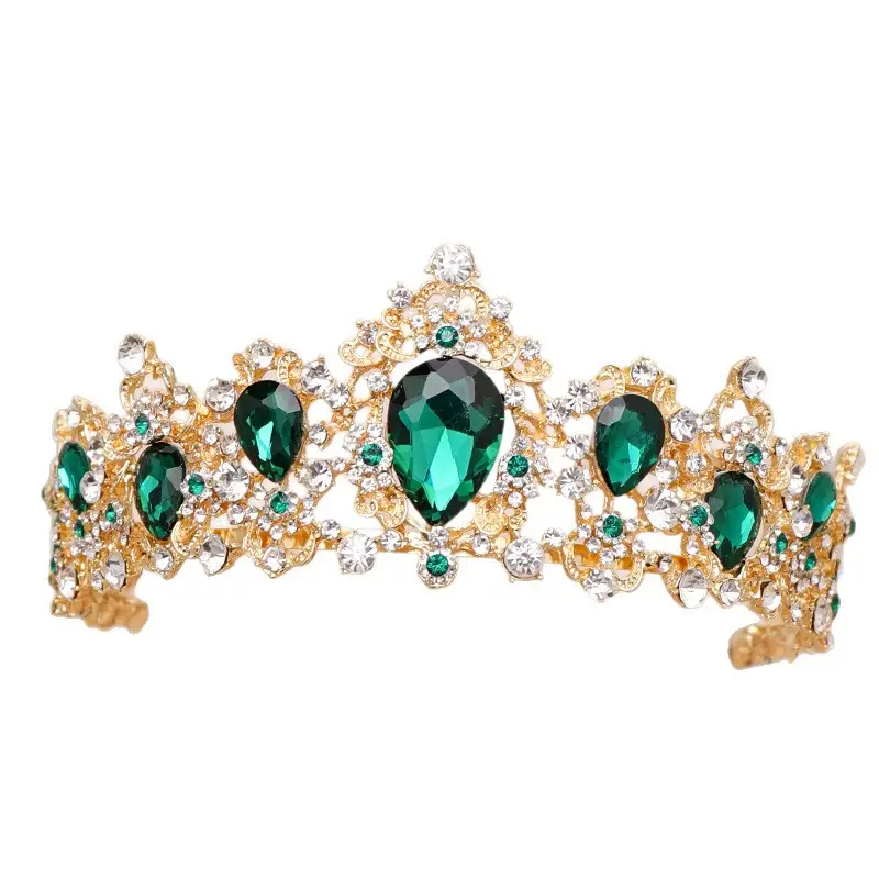 Crystal Crown with Blue Stones for Women