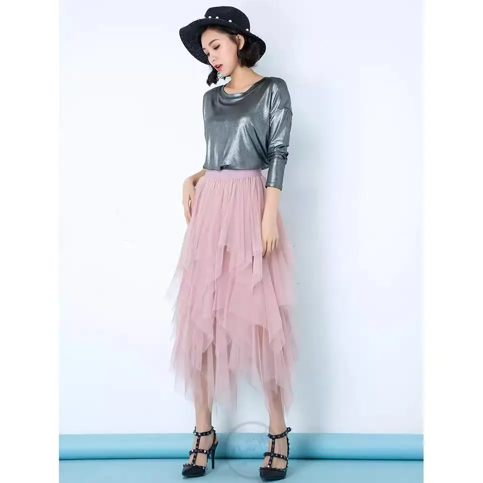 New Generation Gauze Puffy Cake Skirt Long Half-Length Fairy Skirt - Image 54