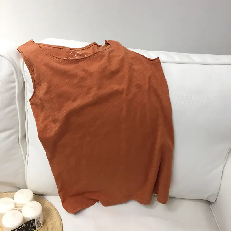 Women's New Slub Cotton I-Shaped Vest Sleeveless Sling - Image 4