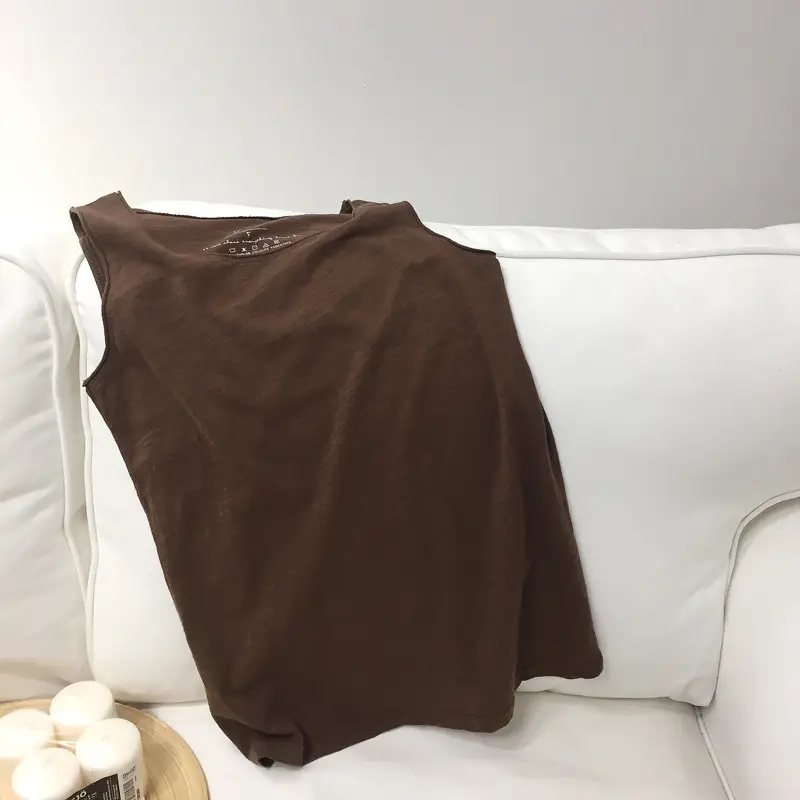 Women's New Slub Cotton I-Shaped Vest Sleeveless Sling - Image 5