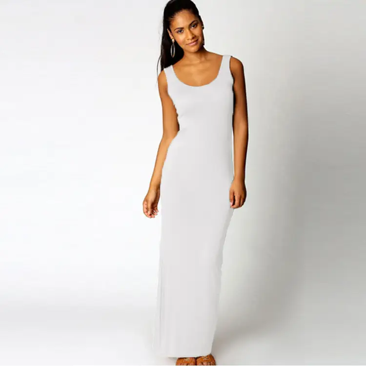 2025 Summer Casual Women's Long Skirt Vest Long Sleeveless Dress Brown — feature 8